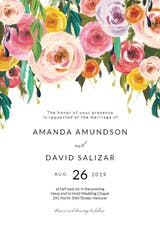 Whimsical bouquet - Wedding Invitation